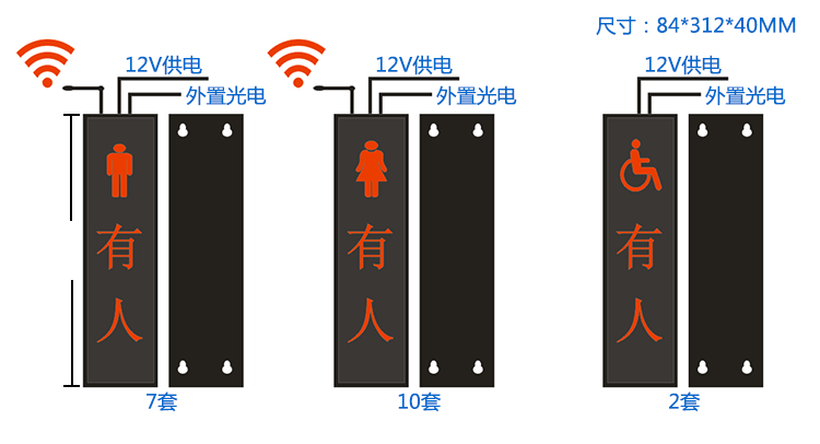 廁位門頭LED雙色狀態(tài)顯示屏 廁位門頭LED雙色狀態(tài)顯示屏