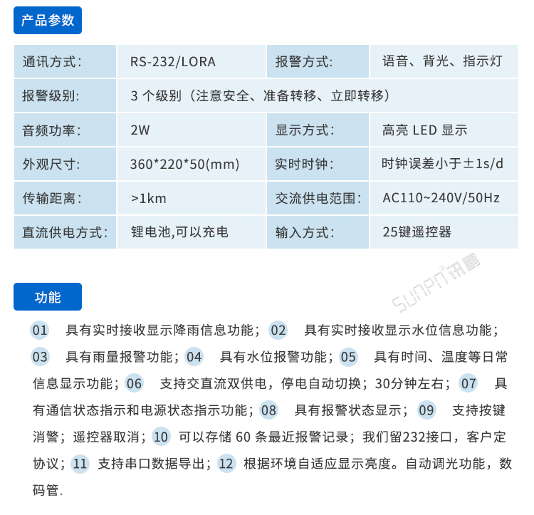 防汛預(yù)警提示通知系統(tǒng)參數(shù) 防汛預(yù)警提示通知系統(tǒng)參數(shù)