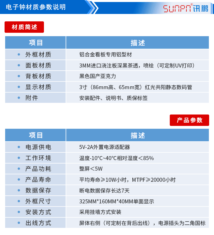 GPS校時LED電子鐘參數(shù)