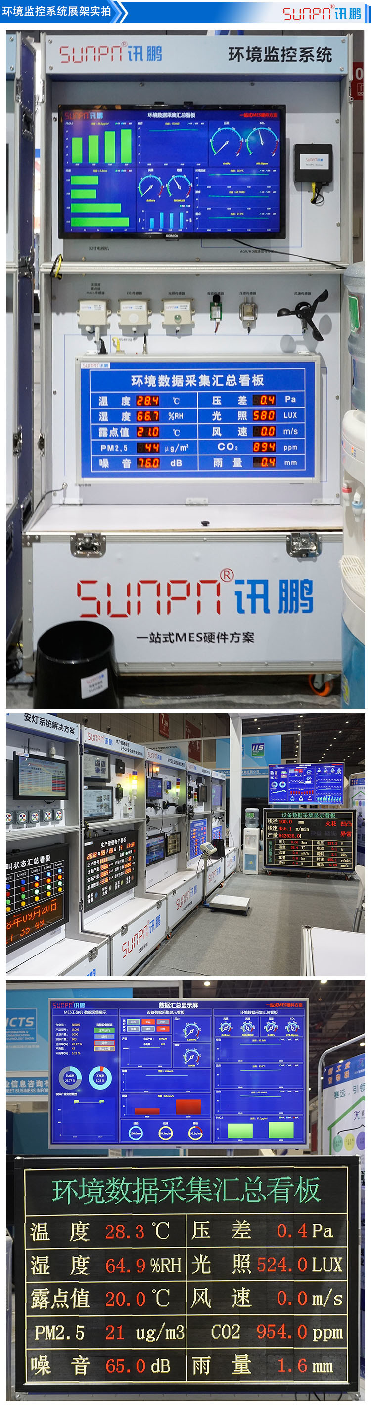 環(huán)境數(shù)據(jù)采集匯總看板展柜實(shí)拍