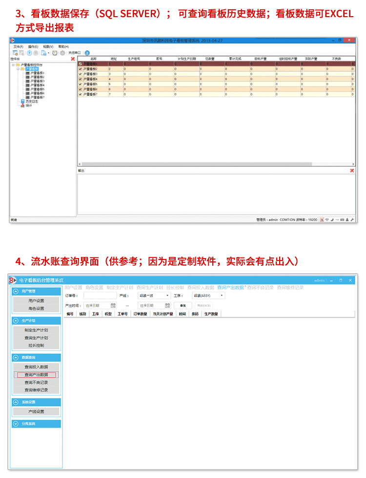 精益管理電子看板系統(tǒng)軟件界面界面展示
