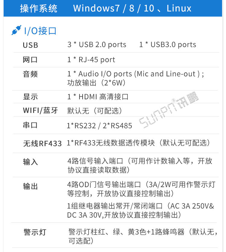 工業(yè)工控觸摸一體機(jī)參數(shù)
