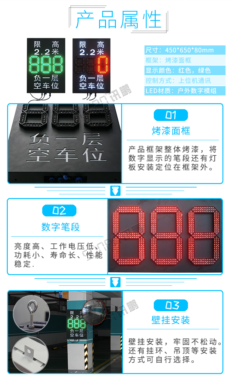 LED車位數(shù)顯屏產(chǎn)品屬性 LED車位數(shù)顯屏產(chǎn)品屬性