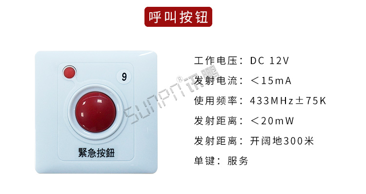 無線緊急求助系統(tǒng)產(chǎn)品參數(shù)