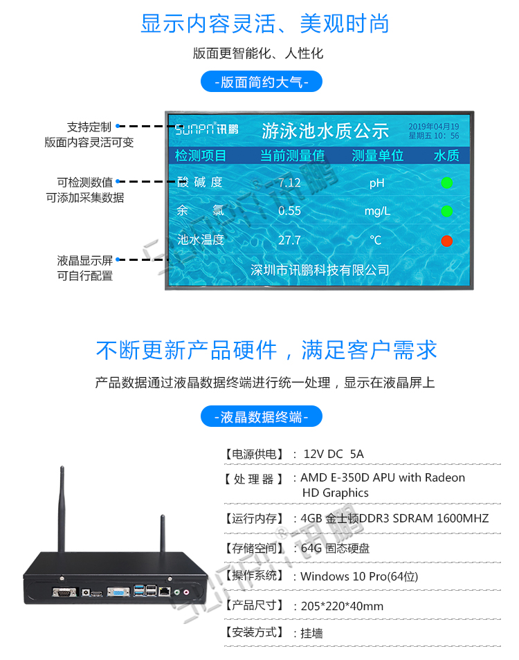 水質(zhì)監(jiān)測顯示屏產(chǎn)品介紹 水質(zhì)監(jiān)測顯示屏產(chǎn)品介紹