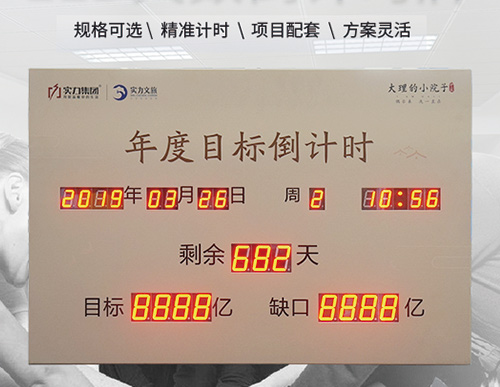 LED天數(shù)倒計(jì)時(shí)牌_年度目標(biāo)倒計(jì)時(shí)顯示屏_訊鵬定制