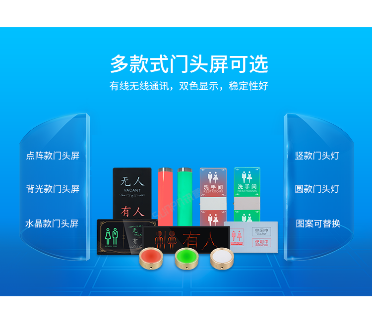 訊鵬智慧公廁門(mén)頭屏展示