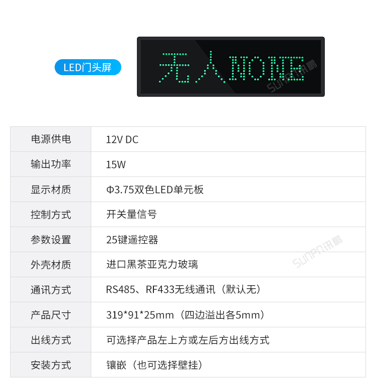 智慧公廁門頭屏參數(shù) 智慧公廁門頭屏參數(shù)
