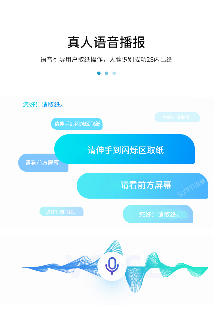 人臉識(shí)別廁紙機(jī)-真人語音播報(bào)